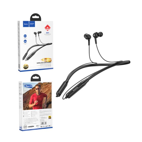 HOCO WIRELESS EARPHONES ES51 ERA SPORTS 130MAH BLACK